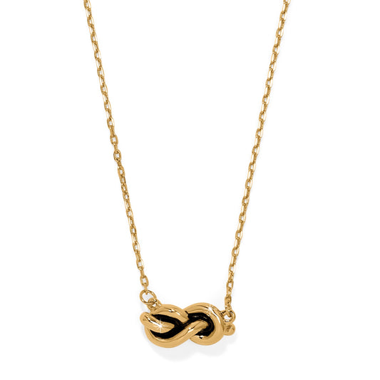 Womens Brighton Interlok Single Knot Petite Necklace in Gold