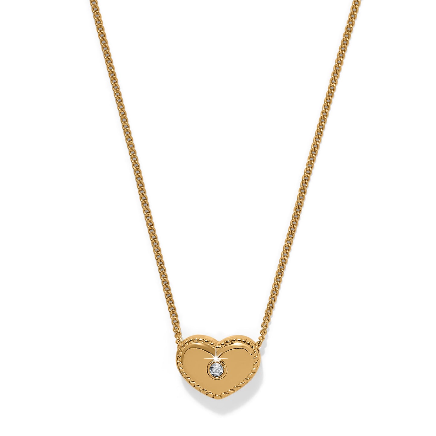 Womens Brighton Gold Illumina Celeste Heart Petite Necklace