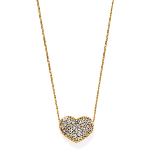 Womens Brighton Gold Illumina Celeste Heart Bold Necklace
