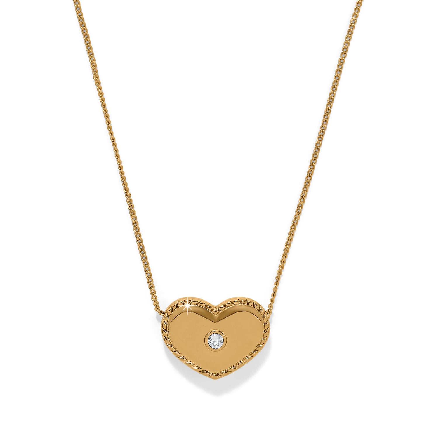 Womens Brighton Gold Illumina Celeste Heart Bold Necklace