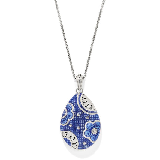 Womens Brighton Flora Reversible Convertible Necklace in Blue
