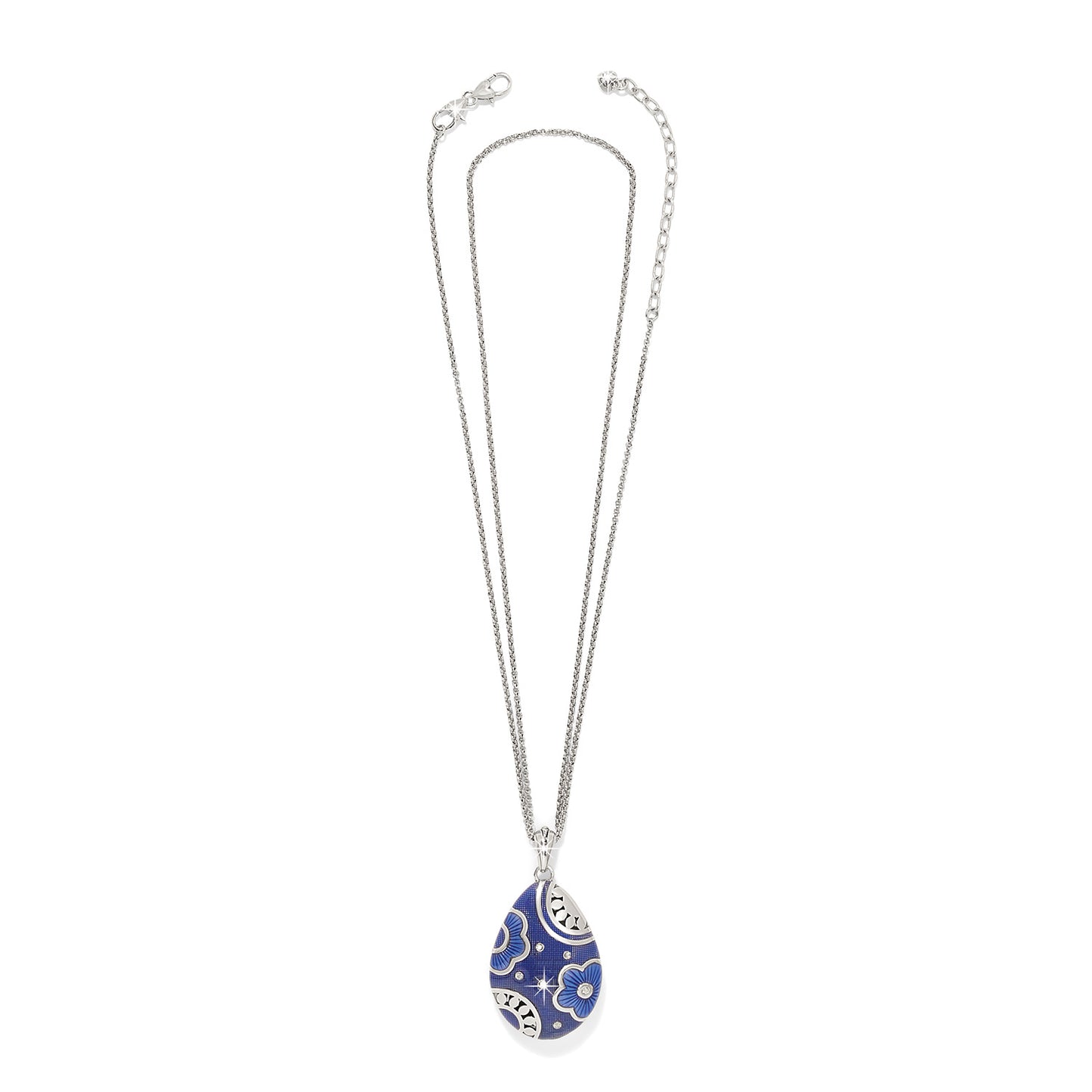 Womens Brighton Flora Reversible Convertible Necklace in Blue