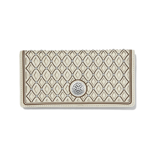 Womens Brighton Ferrara La Bellezza Slim Folio Wallet in White