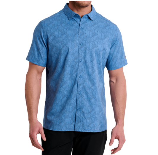 Kuhl Mens Breeze SS Sportshirt in River Blue
