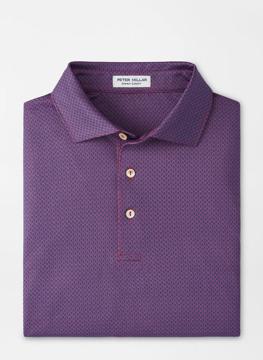 Peter Millar Abbott Performance Jersey Polo in Rosewood