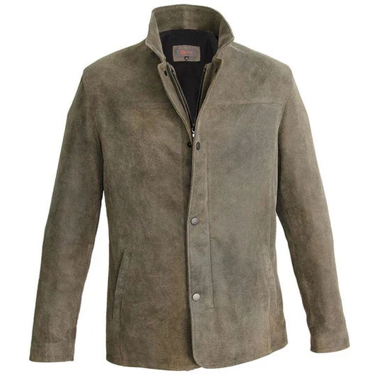 Remy Distressed Leather Jacket in Rustic