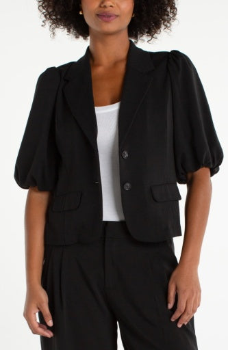 Womens Liverpool Balloon Sleeve Blazer in Black