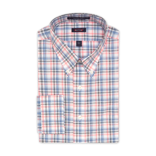Hornor & Harrison Julian Button Down Sport Shirt in Multi Plaid