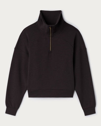 Womens Rhone Dreamglow Half Zip in Dark Espresso