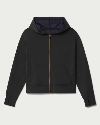 Womens Rhone Dreamglow Full Zip Hoodie in Black Heather