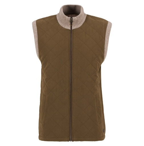 Barbour Mens Shoveler Knitted Gilet in Stone