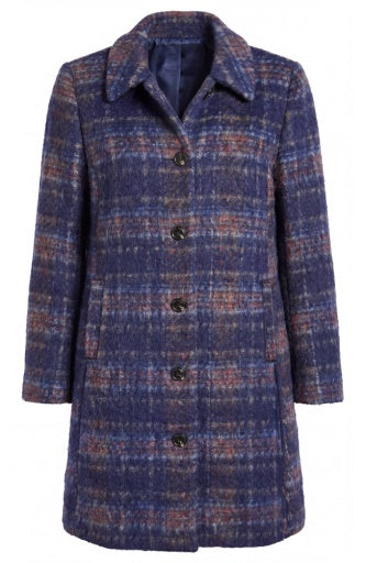 Womens Liverpool Swing Coat in Navy Multi