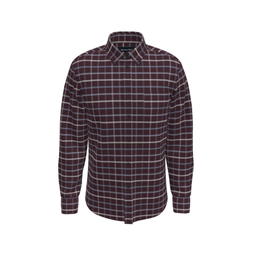 Mizzen + Main City Classic Fit City Flannel Shirt in Wine Richard Plaid