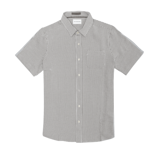7 Diamonds Mens Keaton Short Sleeve Sportshirt in Steel Grey