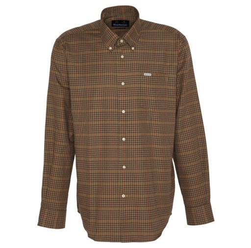 Barbour Mens Henderson Thermo Weave Sportshirt in Stone