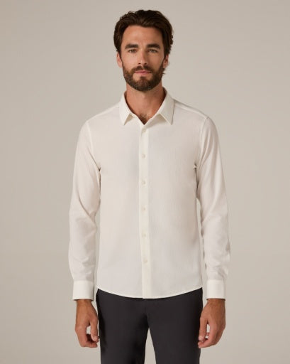 7 Diamonds Drayton Long Sleeve Sportshirt in Ivory