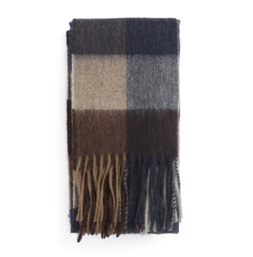 Barbour Men's Large Tattersall Scarf in Midnight Oak