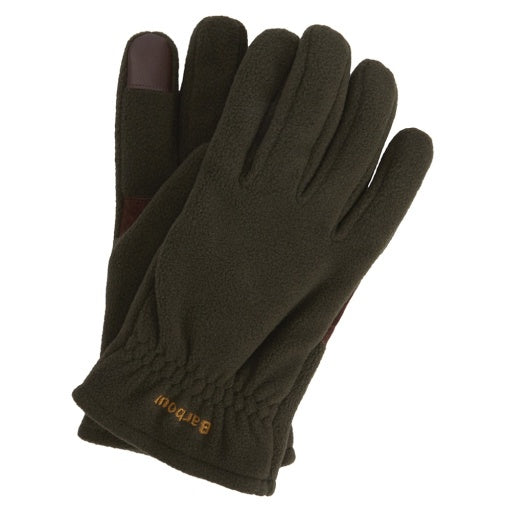 Barbour Mens Coalford Fleece Gloves in Olive