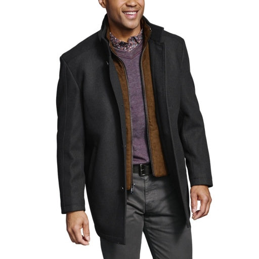 Johnston & Murphy Upton Car Coat in Black
