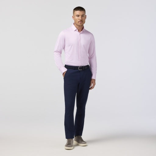 Mizzen + Main Halyard Trim Fit Sportshirt in Pink Salt Peter Gingham