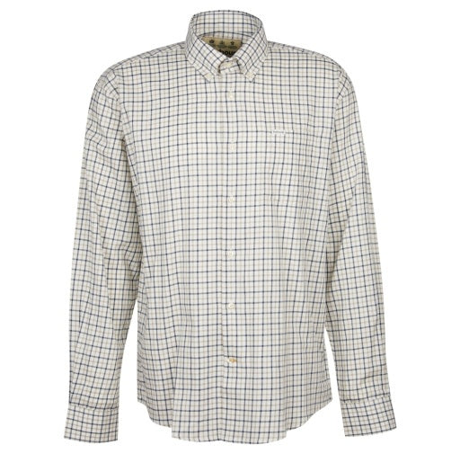 Barbour Mens Preston Regular Tattersall Sportshirt in Navy