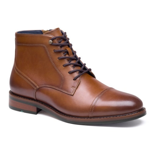Johnston & Murphy XC Flex Daylen Cap Toe Boot in Tan Hand Finished Full Grain
