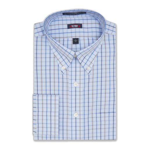 Hornor & Harrison Cole Button Down Sport Shirt in Blue Plaid