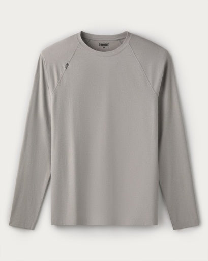 Rhone Mens Reign Long Sleeve Shirt in Griffin
