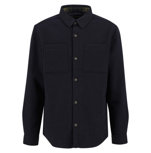 Barbour Mens Marlow Tailored Overshirt in Navy Marl