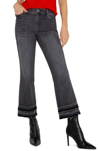 Womens Liverpool Hannah Crop Flare Jean in Hindsdale