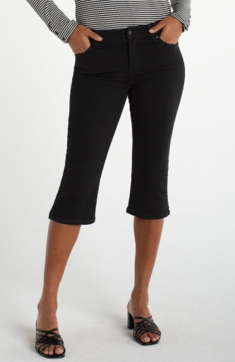 Womens Liverpool Capri with Slit in Black