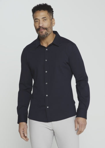 7 Diamonds Ferris Long Sleeve Sporshirt in Navy