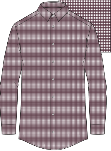 Mizzen + Main Halyard Trim Fit Sportshirt in Merlot Peter Gingham