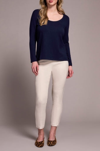 Womens Tribal Scoop Neck Knit Top in Nightfall