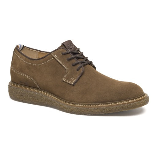 Johnston & Murphy Clint Plain Toe in Brown Oiled Suede