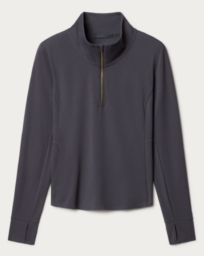 Womens Rhone Course to Court Quarter Zip in Asphalt