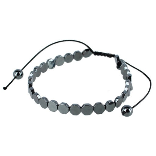 Trafalgar Hawk Metallic Disc Adjustable Bracelet in Silver