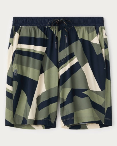 Rhone Mens 7" Unlined Pursuit Short in Smokey Olive Color Block