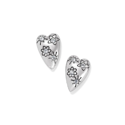 Womens Brighton Sparkling Heart Mini Post Earrings