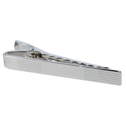 Trafalgar Engine Turned Sterling Silver Lined Engraveable Tie Bar