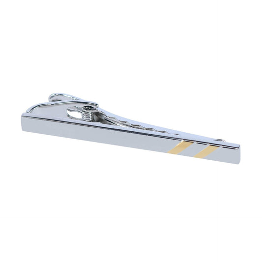 Trafalgar Rhodium and Gold Detailed Tie Bar