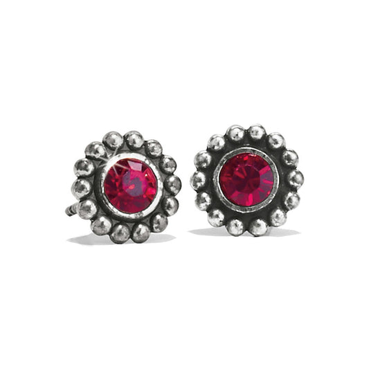 Womens Brighton Twinkle Mini Post Earrings in Garnet