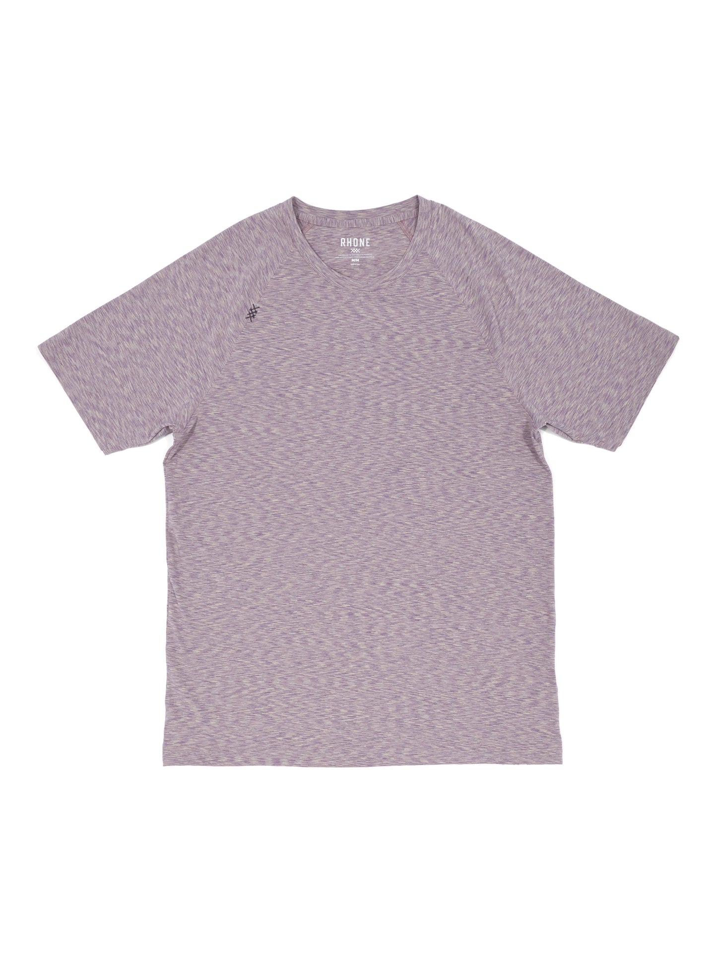 Rhone Mens Reign Short Sleeve Shirt in Discreet Mauve Space Dye