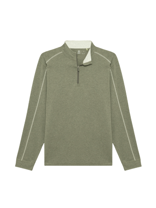 TASC Carrollton Performance Quarter Zip in Cactus Heather