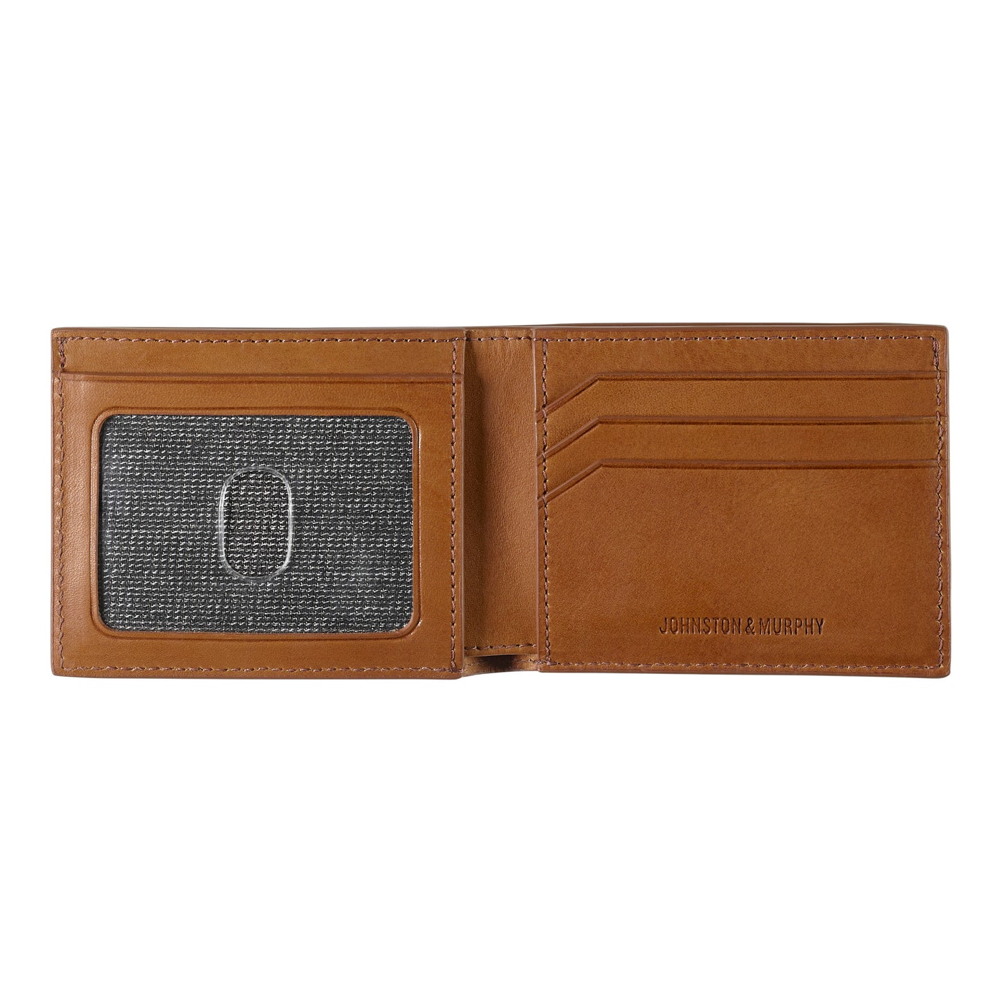 Johnston & Murphy Rhodes Billfold Wallet in Tan Full Grain Leather