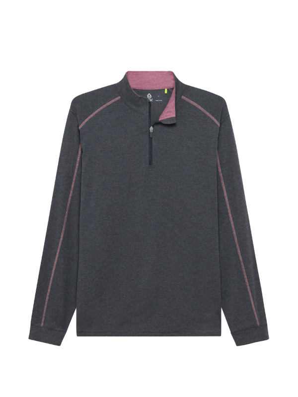 TASC Carrollton Performance Quarter Zip in Iron/Aurora