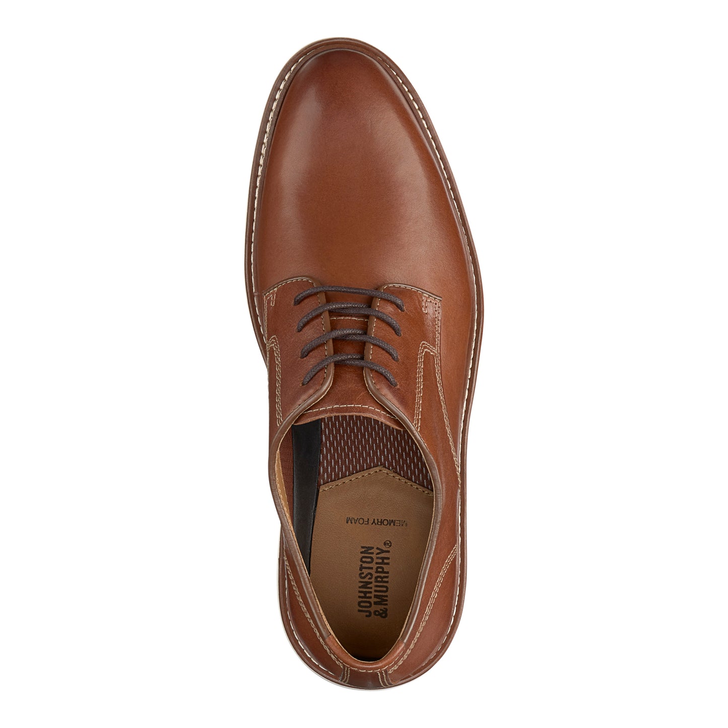 Johnston & Murphy Upton Plain Toe in Tan Full Grain