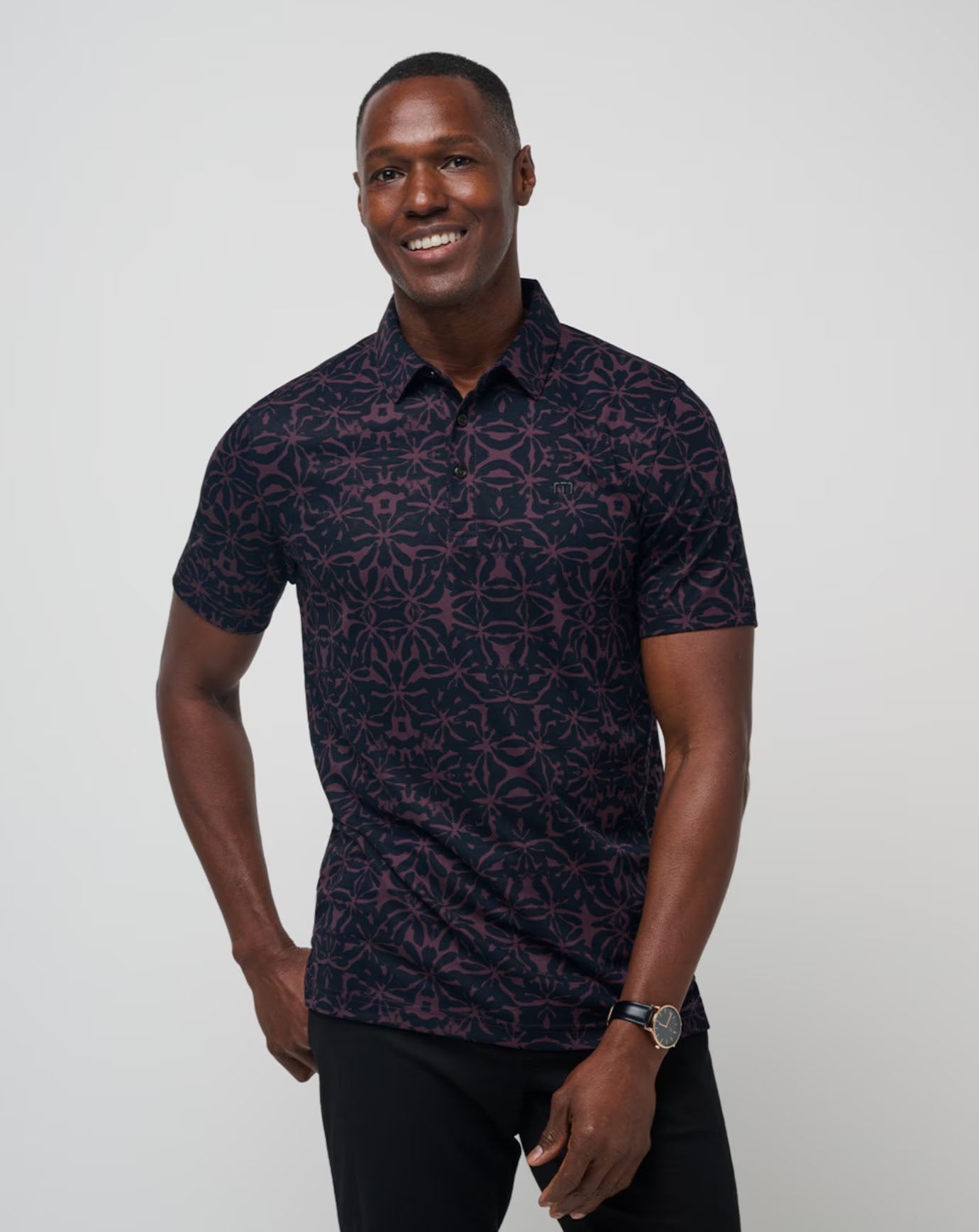 Travis Mathew Vine City Polo in Plum