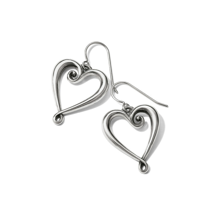 Womens Brighton Whimsical Heart French Wire Earrings