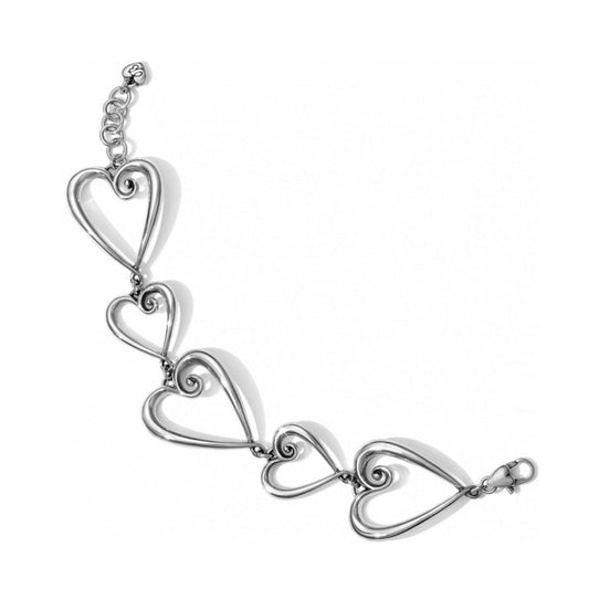 Womens Brighton Whimsical Heart Link Bracelet